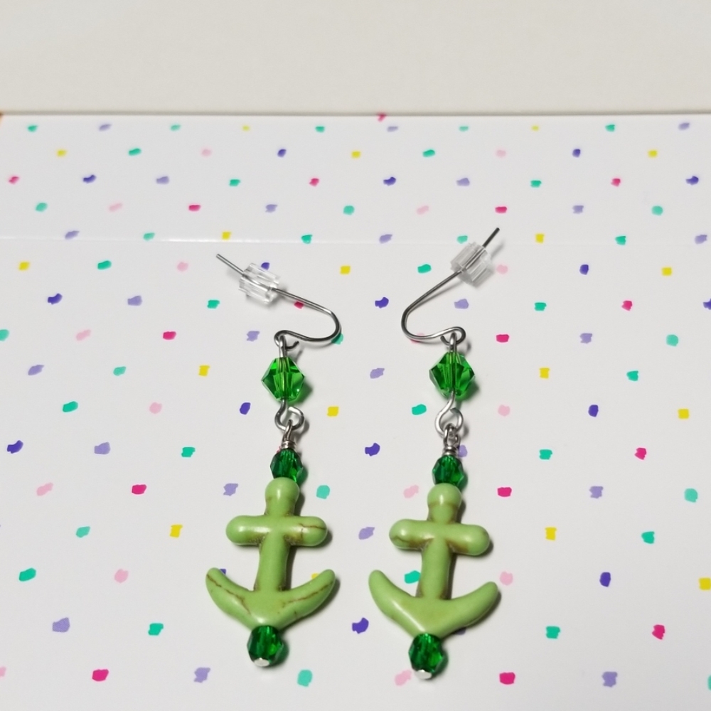 Sterling Silver Anchor Earrings!